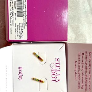 Stella & Dot Gold Rainbow Ear Crawlers Earrings